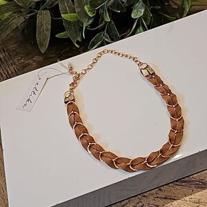 Brown and gold choker NWT Ethika